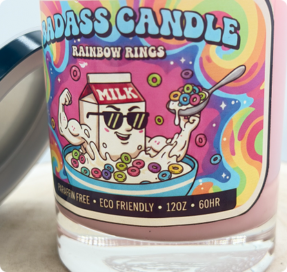 Rainbow Rings Candle